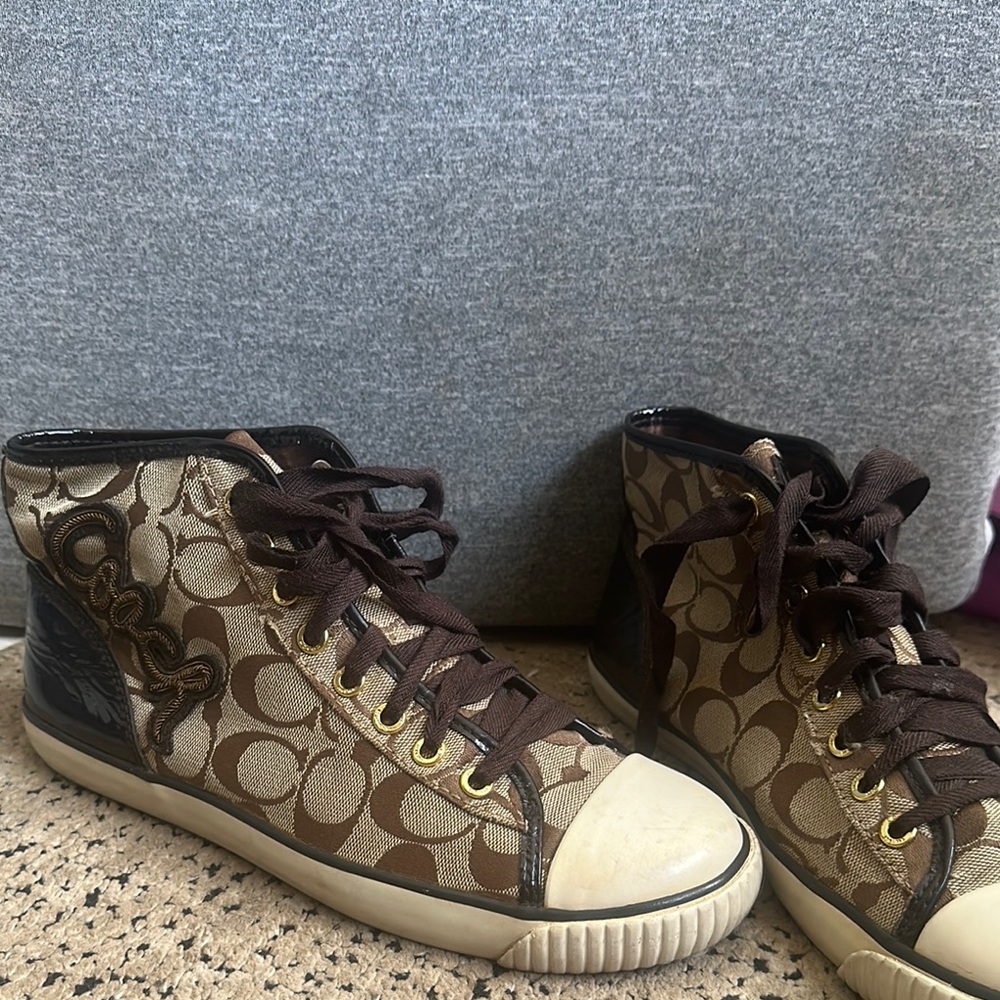 Coach Sneakers in Brown and White